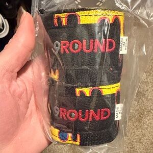 9Round Black and Yellow flame Hand Wraps